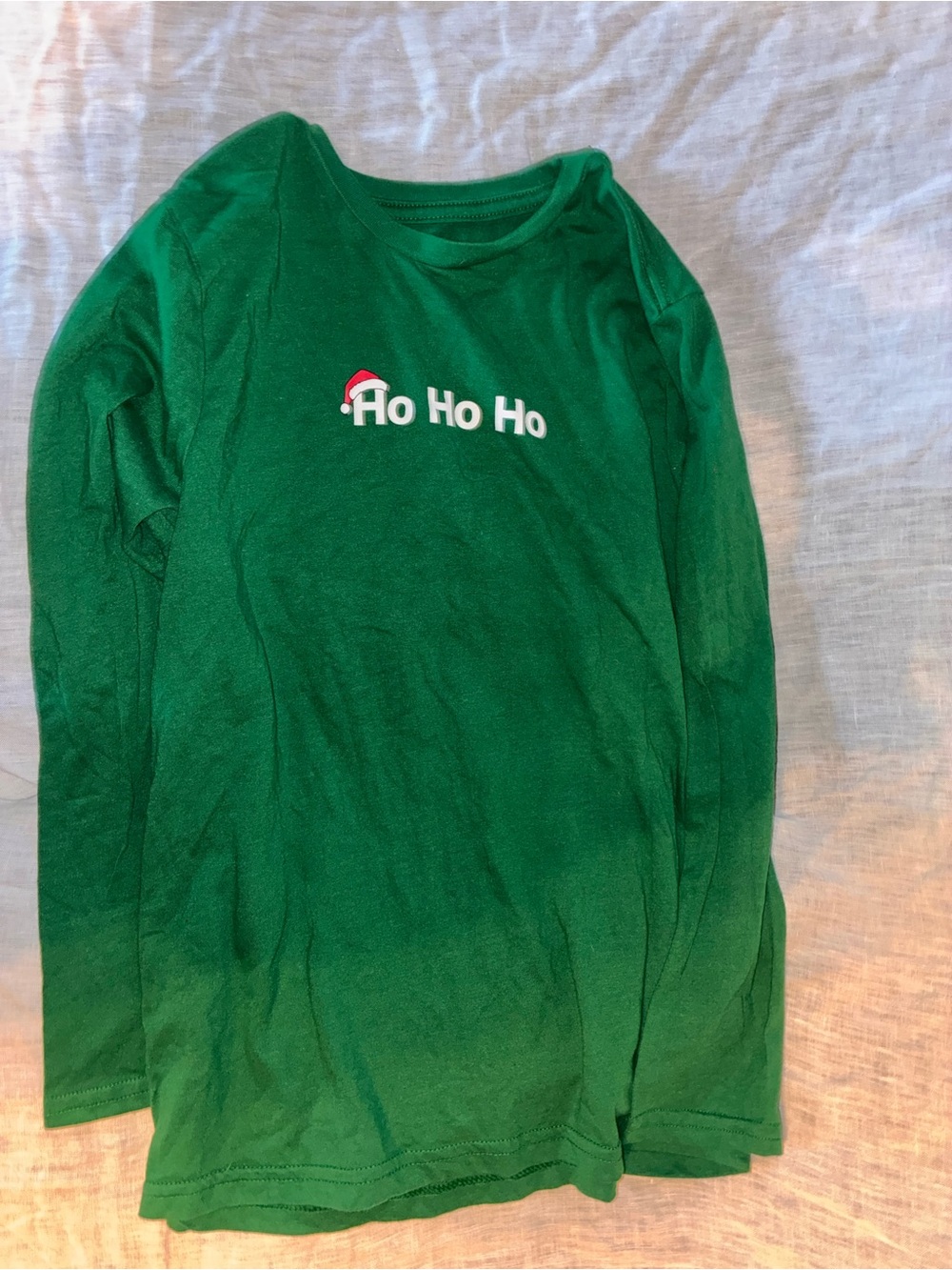 Holiday Time Green 'Ho Ho Ho' Long-Sleeve Tee